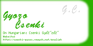 gyozo csenki business card